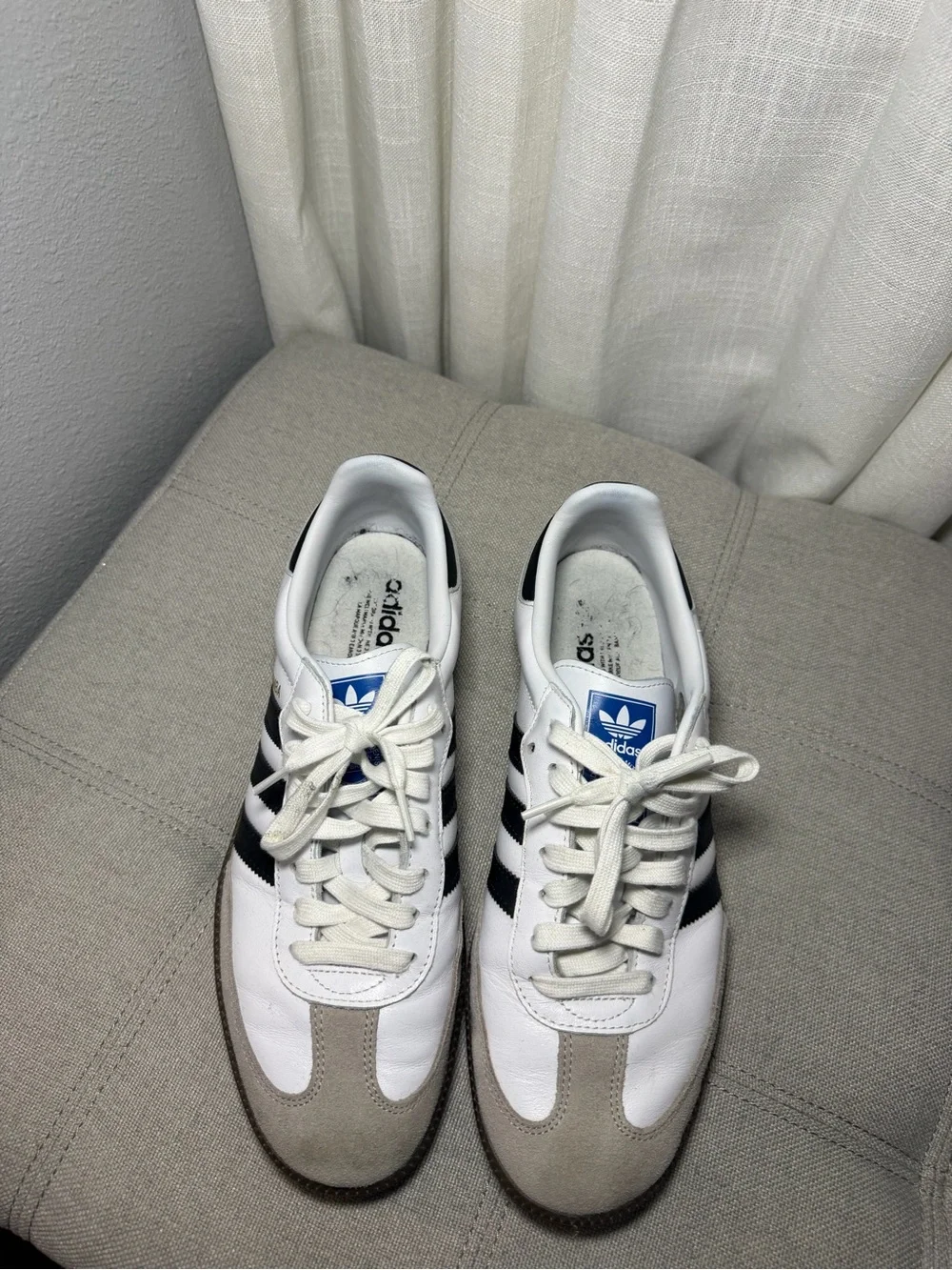 adidas White Black Classic Low-Top Sneakers